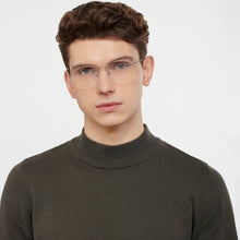 Load image into Gallery viewer, Silver Rectangle Half Rim Unisex Eyeglasses by Vincent Chase-201811