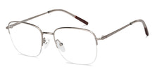 Load image into Gallery viewer, Silver Rectangle Half Rim Unisex Eyeglasses by Vincent Chase-201811