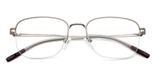 Load image into Gallery viewer, Silver Rectangle Half Rim Unisex Eyeglasses by Vincent Chase-201811