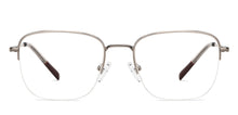 Load image into Gallery viewer, Silver Rectangle Half Rim Unisex Eyeglasses by Vincent Chase-201811