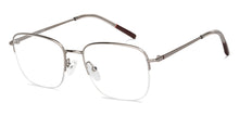 Load image into Gallery viewer, Silver Rectangle Half Rim Unisex Eyeglasses by Vincent Chase-201811