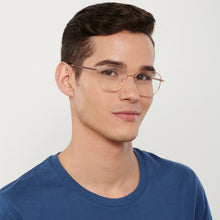 Load image into Gallery viewer, Rose Gold Geometric Full Rim Unisex Eyeglasses by Vincent Chase-150001