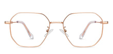Load image into Gallery viewer, Rose Gold Geometric Full Rim Unisex Eyeglasses by Vincent Chase-150001