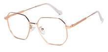 Load image into Gallery viewer, Rose Gold Geometric Full Rim Unisex Eyeglasses by Vincent Chase-150001