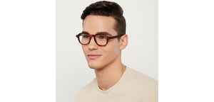 Tortoise Rectangle Full Rim Unisex Eyeglasses by Vincent Chase-150074