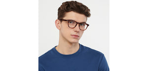 Tortoise Rectangle Full Rim Unisex Eyeglasses by Vincent Chase-150076