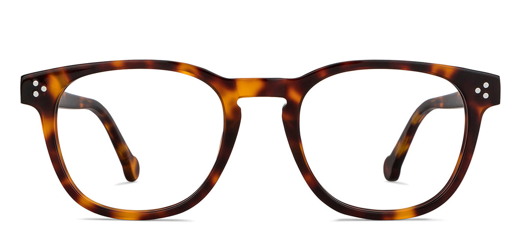 Tortoise Rectangle Full Rim Unisex Eyeglasses by Vincent Chase-150076