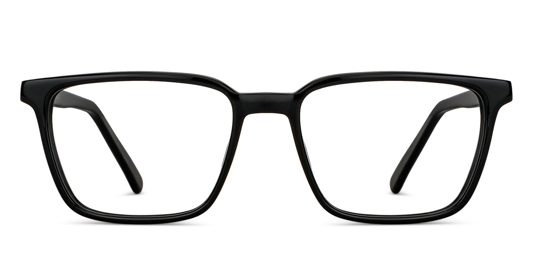Black Rectangle Full Rim Unisex Eyeglasses by Vincent Chase-150161
