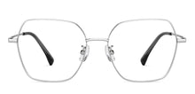 Load image into Gallery viewer, Silver Square Full Rim Unisex Eyeglasses by Vincent Chase-150274