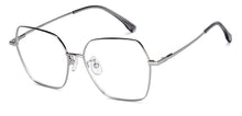 Load image into Gallery viewer, Silver Square Full Rim Unisex Eyeglasses by Vincent Chase-150274