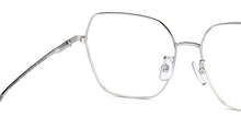 Load image into Gallery viewer, Silver Square Full Rim Unisex Eyeglasses by Vincent Chase-150274