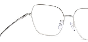 Silver Square Full Rim Unisex Eyeglasses by Vincent Chase-150274