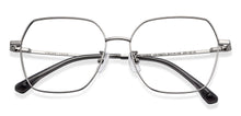 Load image into Gallery viewer, Silver Square Full Rim Unisex Eyeglasses by Vincent Chase-150274