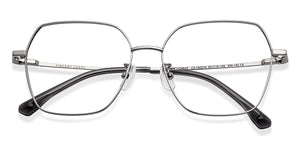 Silver Square Full Rim Unisex Eyeglasses by Vincent Chase-150274