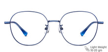Load image into Gallery viewer, Blue Round Full Rim Unisex Eyeglasses by Vincent Chase-150286