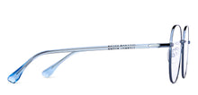 Load image into Gallery viewer, Blue Round Full Rim Unisex Eyeglasses by Vincent Chase-150286
