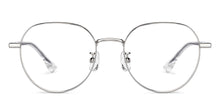Load image into Gallery viewer, Silver Round Full Rim Unisex Eyeglasses by Vincent Chase-150290
