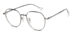 Silver Round Full Rim Unisex Eyeglasses by Vincent Chase-150290