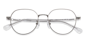 Silver Round Full Rim Unisex Eyeglasses by Vincent Chase-150290