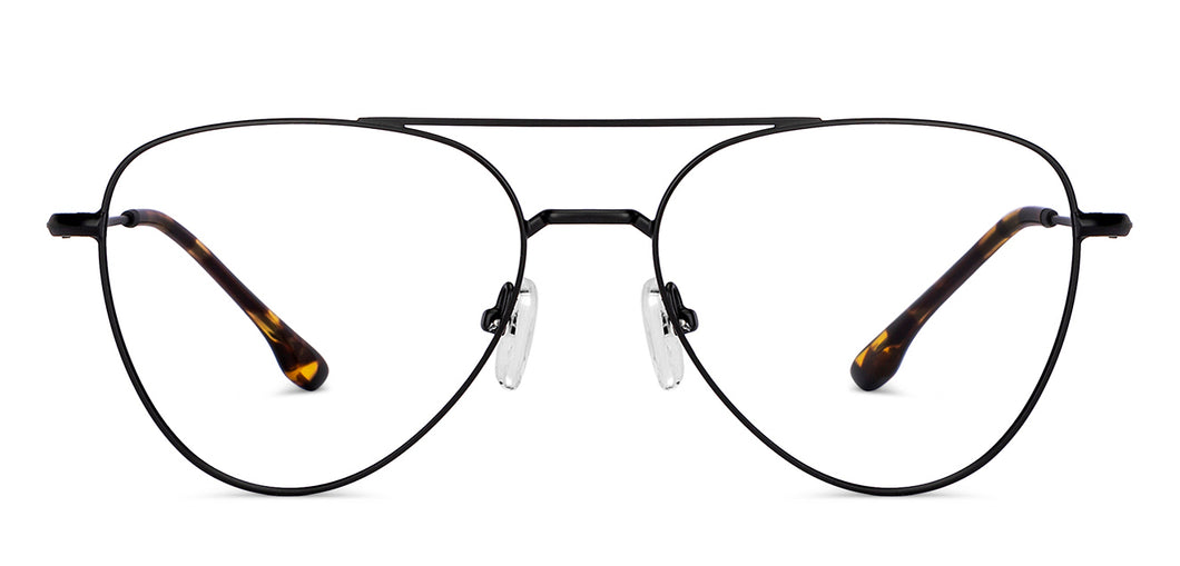 Black Aviator Full Rim Unisex Eyeglasses by Vincent Chase-150381