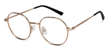 Load image into Gallery viewer, Gold Round Full Rim Unisex Eyeglasses by Vincent Chase-150544
