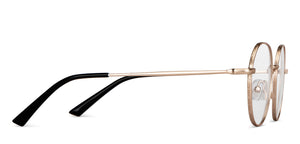 Gold Round Full Rim Unisex Eyeglasses by Vincent Chase-150544