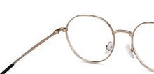 Load image into Gallery viewer, Gold Round Full Rim Unisex Eyeglasses by Vincent Chase-150544
