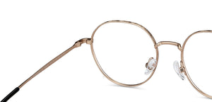 Gold Round Full Rim Unisex Eyeglasses by Vincent Chase-150544