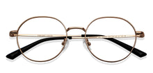 Load image into Gallery viewer, Gold Round Full Rim Unisex Eyeglasses by Vincent Chase-150544
