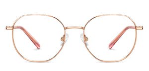 Gold Round Full Rim Unisex Eyeglasses by Vincent Chase-150535