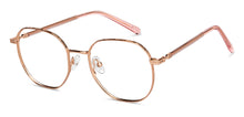 Load image into Gallery viewer, Gold Round Full Rim Unisex Eyeglasses by Vincent Chase-150535