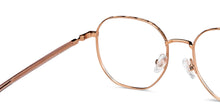 Load image into Gallery viewer, Gold Round Full Rim Unisex Eyeglasses by Vincent Chase-150535