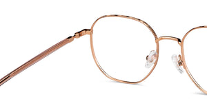 Gold Round Full Rim Unisex Eyeglasses by Vincent Chase-150535