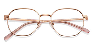 Gold Round Full Rim Unisex Eyeglasses by Vincent Chase-150535