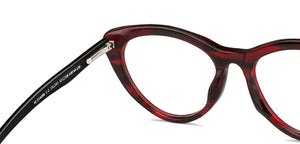 Maroon Cat Eye Full Rim Unisex Eyeglasses by Vincent Chase-151292