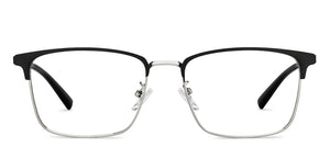 Silver Rectangle Full Rim Men Eyeglasses by Vincent Chase-152035