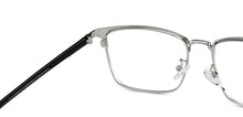 Load image into Gallery viewer, Silver Rectangle Full Rim Men Eyeglasses by Vincent Chase-152035