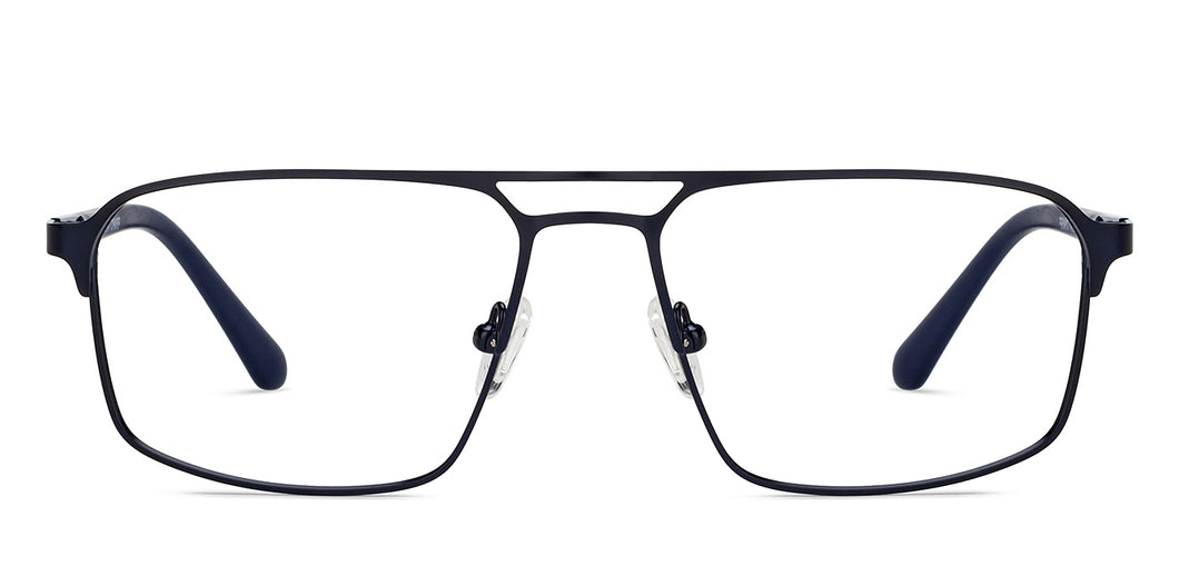 Blue Rectangle Full Rim Unisex Eyeglasses by Vincent Chase-200878