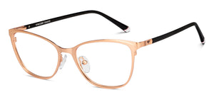 Gold Cat Eye Full Rim Women Eyeglasses by Vincent Chase-200913