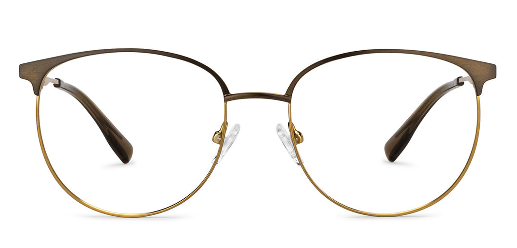 Brown Round Full Rim Unisex Eyeglasses by Vincent Chase-201074