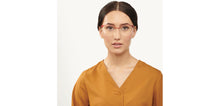 Load image into Gallery viewer, Gold Round Full Rim Women Eyeglasses by Vincent Chase-201075