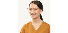 Load image into Gallery viewer, Gold Round Full Rim Women Eyeglasses by Vincent Chase-201075