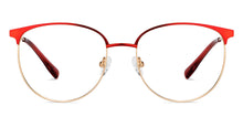 Load image into Gallery viewer, Gold Round Full Rim Women Eyeglasses by Vincent Chase-201075