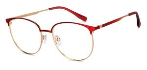 Gold Round Full Rim Women Eyeglasses by Vincent Chase-201075