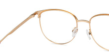 Load image into Gallery viewer, Gold Round Full Rim Women Eyeglasses by Vincent Chase-201075
