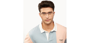 Blue Rectangle Full Rim Unisex Eyeglasses by Vincent Chase-201076