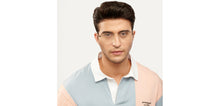 Load image into Gallery viewer, Gold Square Full Rim Unisex Eyeglasses by Vincent Chase-201091