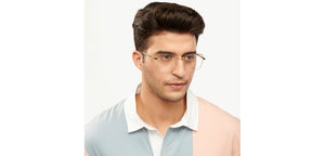 Gold Square Full Rim Unisex Eyeglasses by Vincent Chase-201091