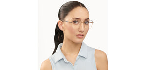 Gold Square Full Rim Unisex Eyeglasses by Vincent Chase-201091