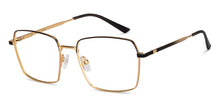 Load image into Gallery viewer, Gold Square Full Rim Unisex Eyeglasses by Vincent Chase-201091